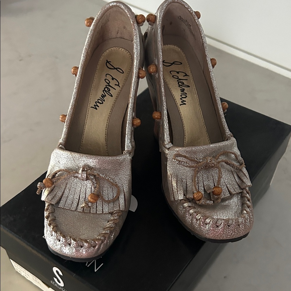 Sam Edelman Women's Silver Moccasin Shoes